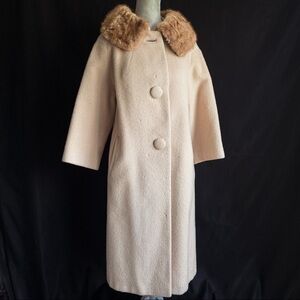 Vintage Forestmann Tan Fur Peacoat